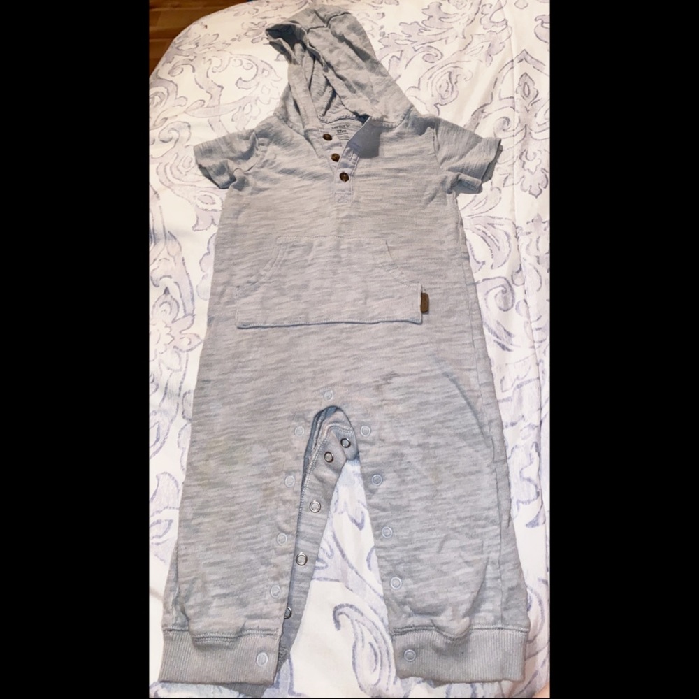Blue Carter’s onesie